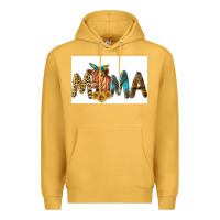 Mustard Western Cow Red Angus Mama Premium Hoodie - LillyAllenDesigns