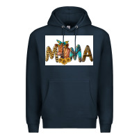 Navy Western Cow Red Angus Mama Premium Hoodie - LillyAllenDesigns