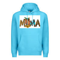 Ocean Blue Western Cow Red Angus Mama Premium Hoodie - LillyAllenDesigns