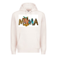 Pale Pink Western Cow Red Angus Mama Premium Hoodie - LillyAllenDesigns
