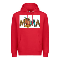 Red Western Cow Red Angus Mama Premium Hoodie - LillyAllenDesigns