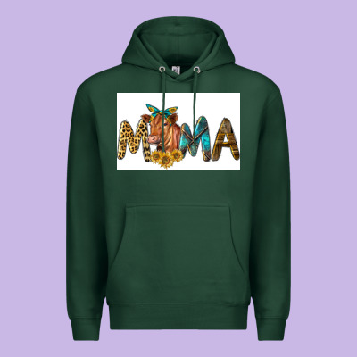 Western Cow Red Angus Mama Premium Hoodie Designed By Lillyallendesigns