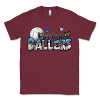 Burgundy raising ballers volleyball Classic Tee - Zillion Design Studio