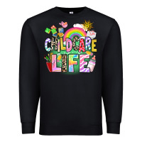 Black childcare life Premium Sweatshirt - AdoDesignShop