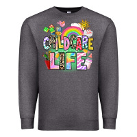 Charcoal Heather childcare life Premium Sweatshirt - AdoDesignShop