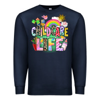 Navy childcare life Premium Sweatshirt - AdoDesignShop