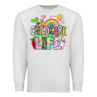 Oatmeal Heather childcare life Premium Sweatshirt - AdoDesignShop