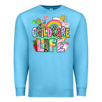 Ocean Blue childcare life Premium Sweatshirt - AdoDesignShop