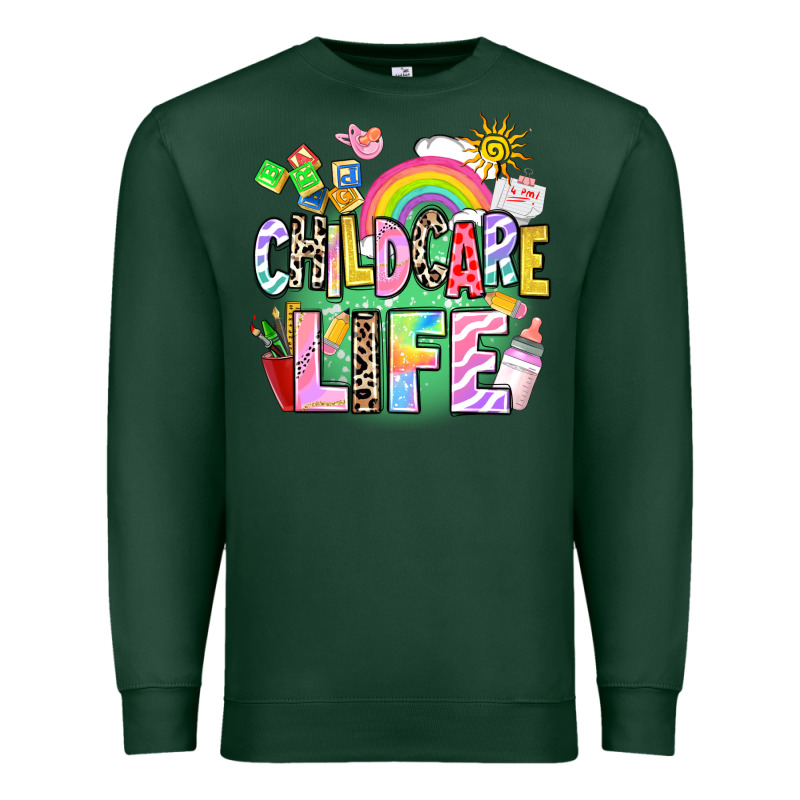 Childcare Life Premium Sweatshirt by AdoDesignShop | Teevron