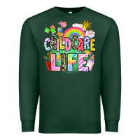 Sports Green childcare life Premium Sweatshirt - AdoDesignShop