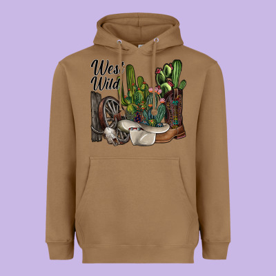 West Wild Heavyweight Hoodie Designed By Sublimationcraftshop
