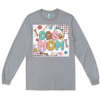 Heather Grey dog mom Long Sleeve Tee - MaliasSmallBusiness