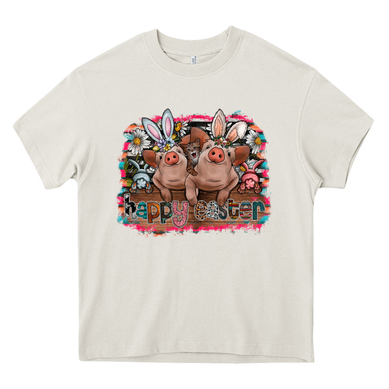 Happy Easter Heavy Core Tee by CowhideDigitalArt | Teevron
