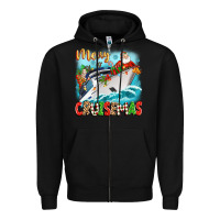 Black merry cruisemas Zipper Hoodie - Zillion Design Studio