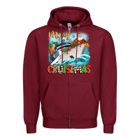 Burgundy merry cruisemas Zipper Hoodie - Zillion Design Studio