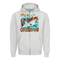 Dove Grey merry cruisemas Zipper Hoodie - Zillion Design Studio