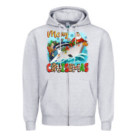 Heather Grey merry cruisemas Zipper Hoodie - Zillion Design Studio