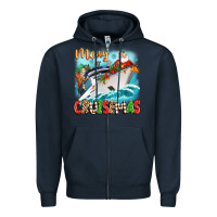 Navy merry cruisemas Zipper Hoodie - Zillion Design Studio