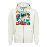 Oatmeal Heather merry cruisemas Zipper Hoodie - Zillion Design Studio