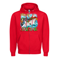 Red merry cruisemas Zipper Hoodie - Zillion Design Studio