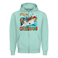 Seafoam merry cruisemas Zipper Hoodie - Zillion Design Studio