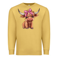 Antique Gold cute  heifer Premium Sweatshirt - AdoDesignShop