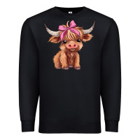 Black cute  heifer Premium Sweatshirt - AdoDesignShop