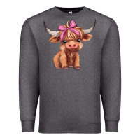 Charcoal Heather cute  heifer Premium Sweatshirt - AdoDesignShop