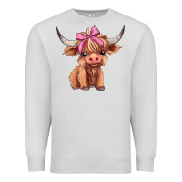 Dove Grey cute  heifer Premium Sweatshirt - AdoDesignShop
