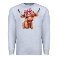 Heather Grey cute  heifer Premium Sweatshirt - AdoDesignShop