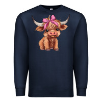 Navy cute  heifer Premium Sweatshirt - AdoDesignShop
