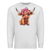 Oatmeal Heather cute  heifer Premium Sweatshirt - AdoDesignShop