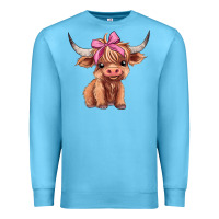 Ocean Blue cute  heifer Premium Sweatshirt - AdoDesignShop