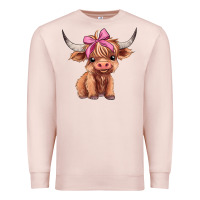 Pale Pink cute  heifer Premium Sweatshirt - AdoDesignShop