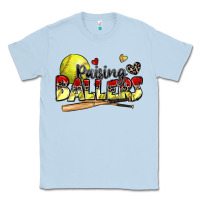 Dusty Blue raising ballers softball Classic Tee - Zillion Design Studio