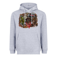 Heather Grey western Heavyweight Hoodie - SublimationCraftShop
