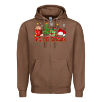 Chestnut 'tis the season christmas Zipper Hoodie - Zillion Design Studio