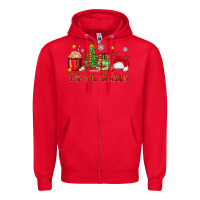 Red 'tis the season christmas Zipper Hoodie - Zillion Design Studio
