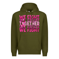 Army Green together we fight cancer Premium Hoodie - NancyCooperArtShop