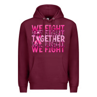 Burgundy together we fight cancer Premium Hoodie - NancyCooperArtShop
