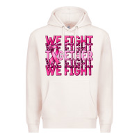 Pale Pink together we fight cancer Premium Hoodie - NancyCooperArtShop