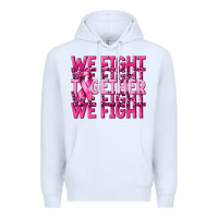 White together we fight cancer Premium Hoodie - NancyCooperArtShop