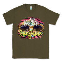 Army Green hello sunshine Classic Tee - BarkalooDesign