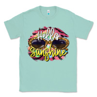 Seafoam hello sunshine Classic Tee - BarkalooDesign