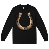 Black western horseshoe Long Sleeve Tee - BarkalooDesign