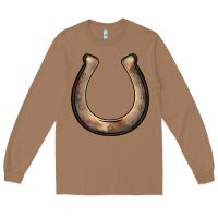 Toasted Coconut western horseshoe Long Sleeve Tee - BarkalooDesign