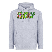 Heather Grey Love horseshoe St. Patrick's Day Heavyweight Hoodie - Neo Western