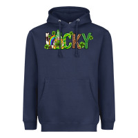 Navy Love horseshoe St. Patrick's Day Heavyweight Hoodie - Neo Western