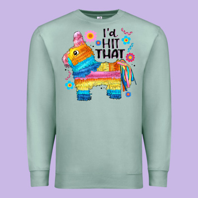 Id Hit That  Mexican Llama Pinata Premium Sweatshirt Designed By Jahusdesignshop