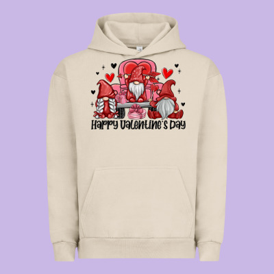 Happy Valentine's Day Urban Hoodie Designed By Maliassmallbusiness